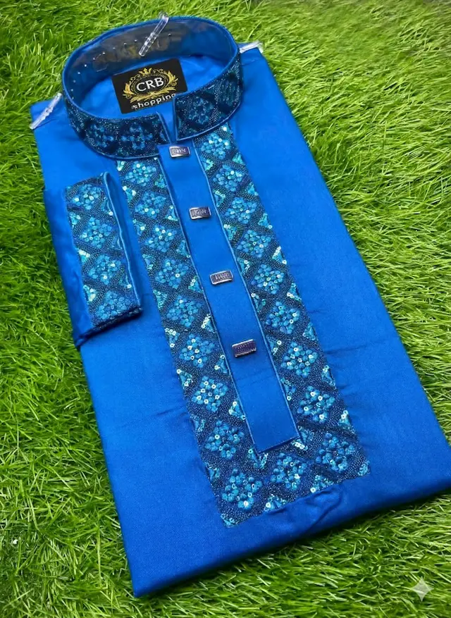 ✨ Premium Slub Satton Cuff Sleeve Panjabi ✨