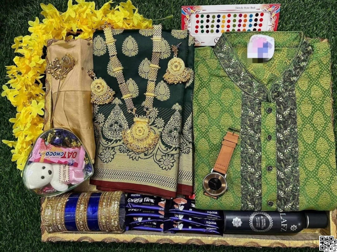 Sharee & Panjabi Combo Set (Full Package – 13 Items) ( 35VUO)