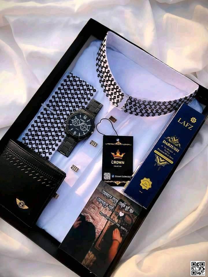 Full package tensil cotton with embroidery work panjabi ( BDC2)