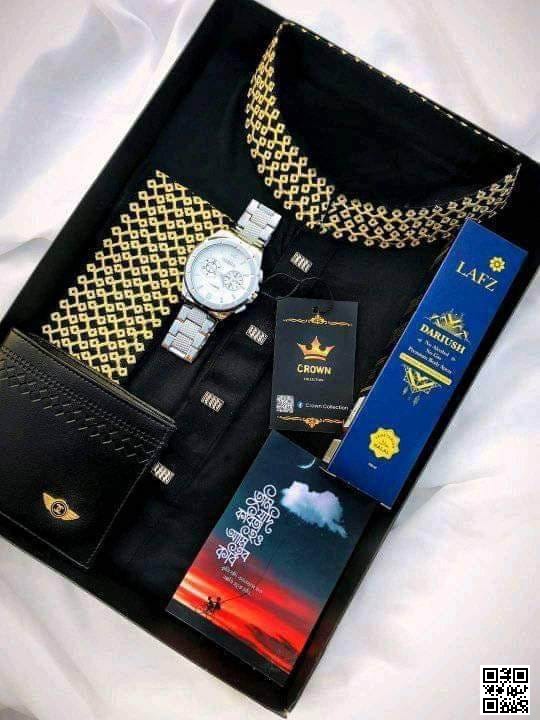 Full package tensil cotton with embroidery work panjabi (3NLWN)