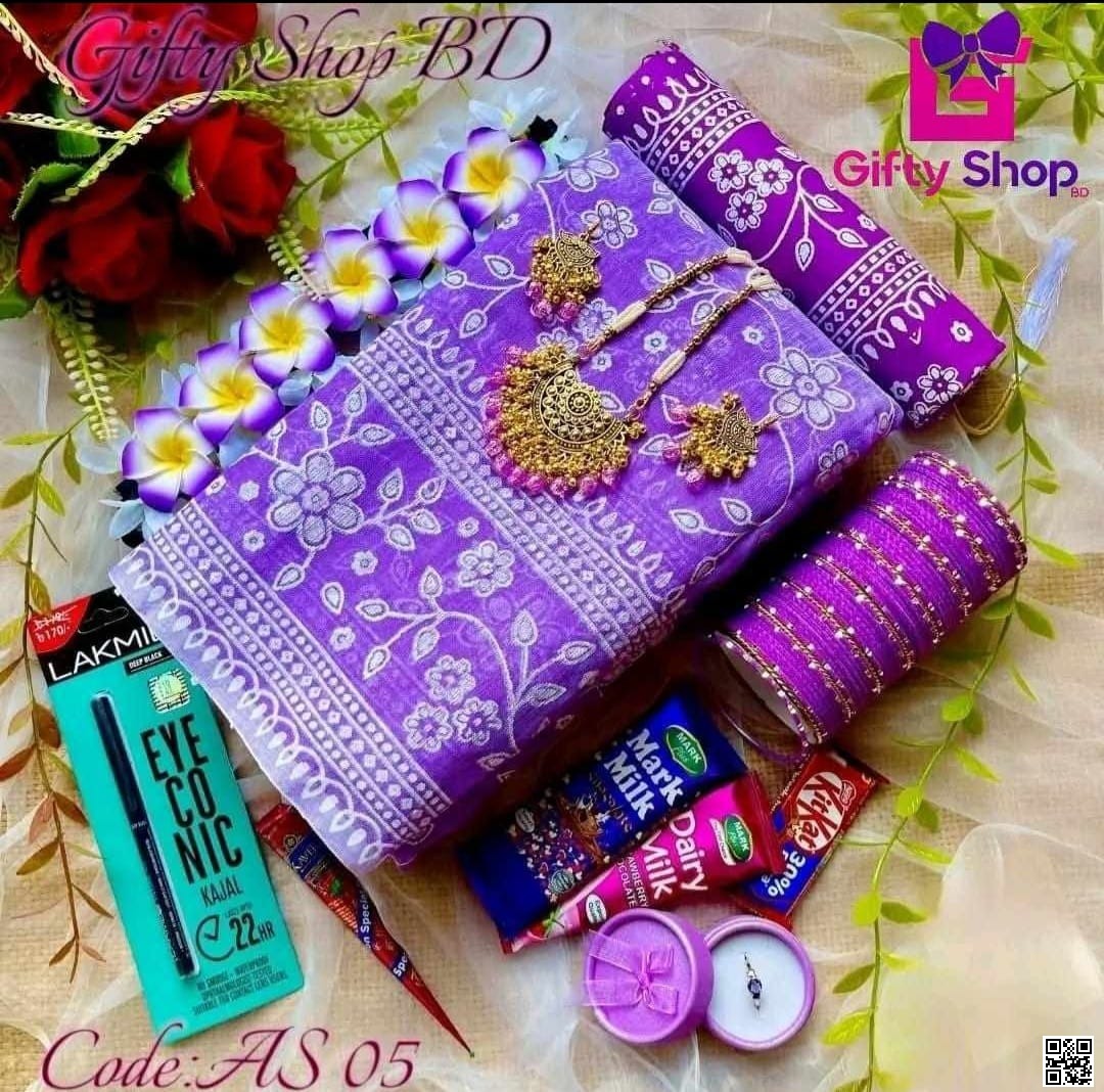 মসলিন সিল্ক ব্লক প্রিন্ট সাড়ি COMBO 🌟 (ddgxj