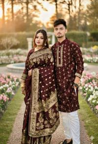 Sharee Panjabi Couple Dress with Blouse Piece