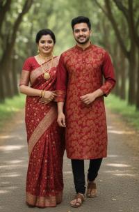 Sharee Panjabi Couple Dress with Blouse Piece