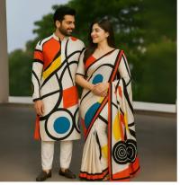 Eid Special Couple Sharee Panjabi Combo