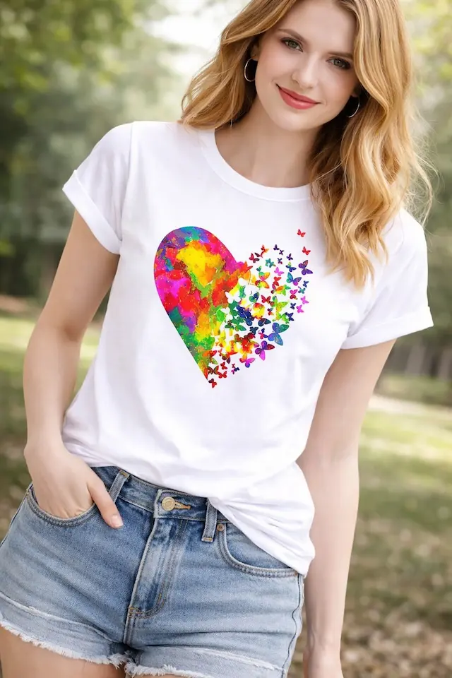 Polyester Jarchi Ladies T-Shirt